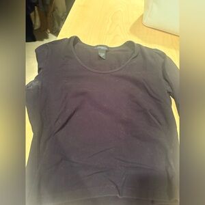 Express Women's Black Quarter Length Sleeve Top